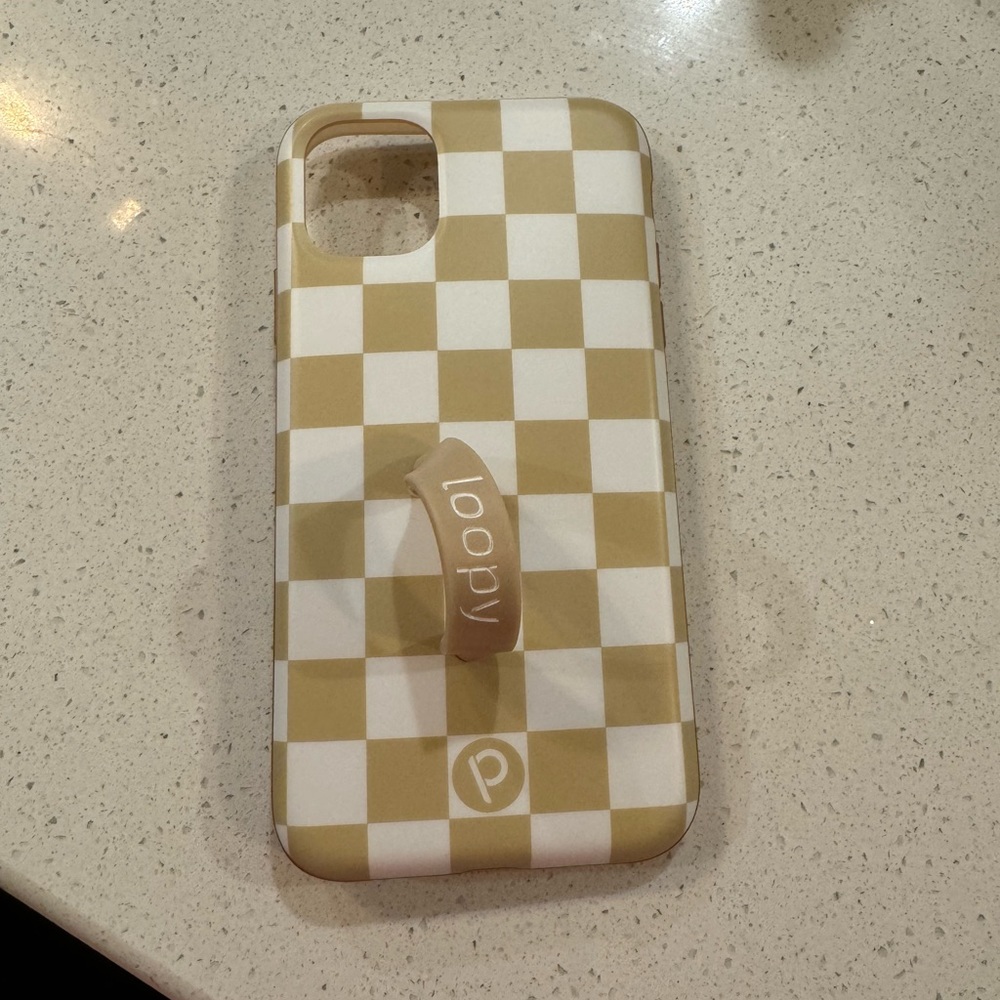 Loopy Original - iPhone 11/Xr - Sand Dollar Checkered | Matte Edition / Righty